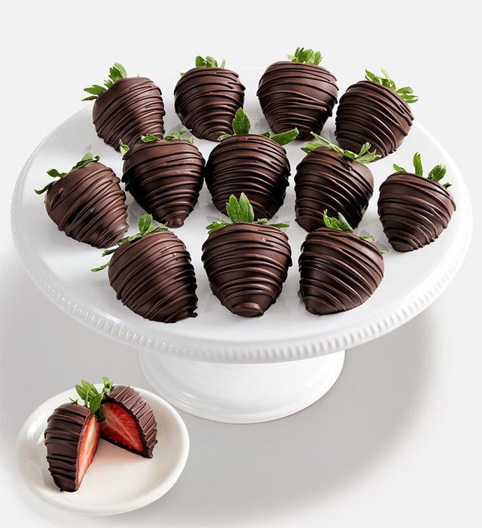 Artisan Belgian All Dark Chocolate Strawberries