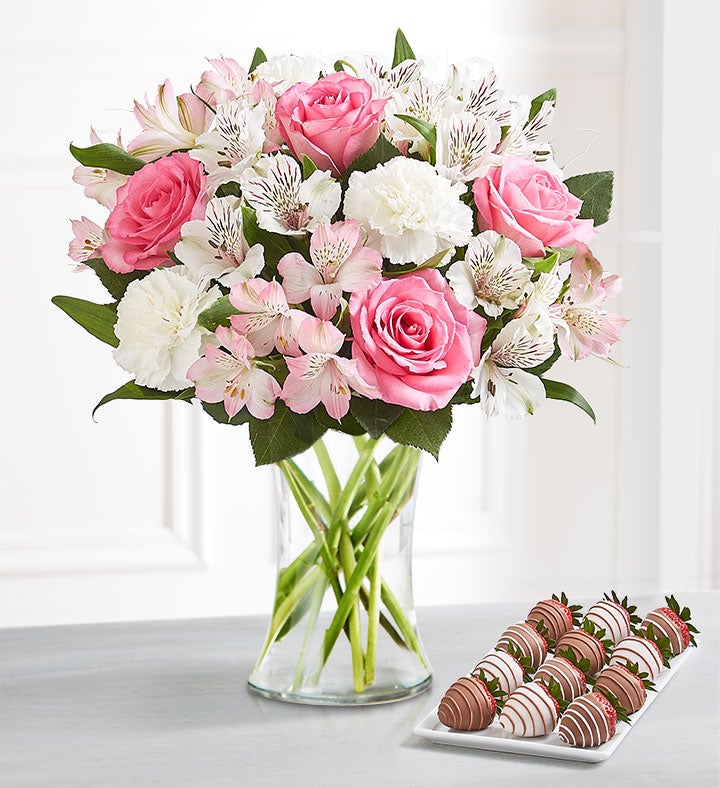 Deliciously Decadent™ Cherished Blooms & Drizzled Strawberries