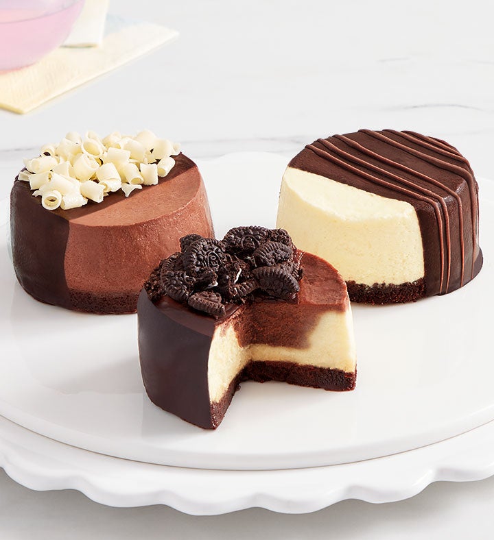 Cheesecake Trio with Gourmet Drizzled Strawberries™