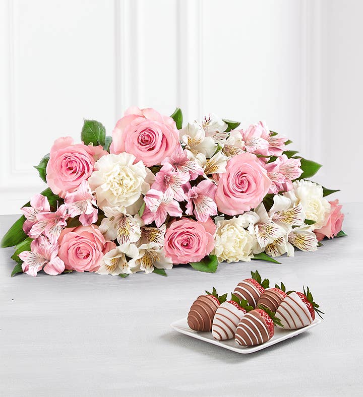 Cherished Blooms Bouquet Only & ct Gourmet Drizzled Strawberries