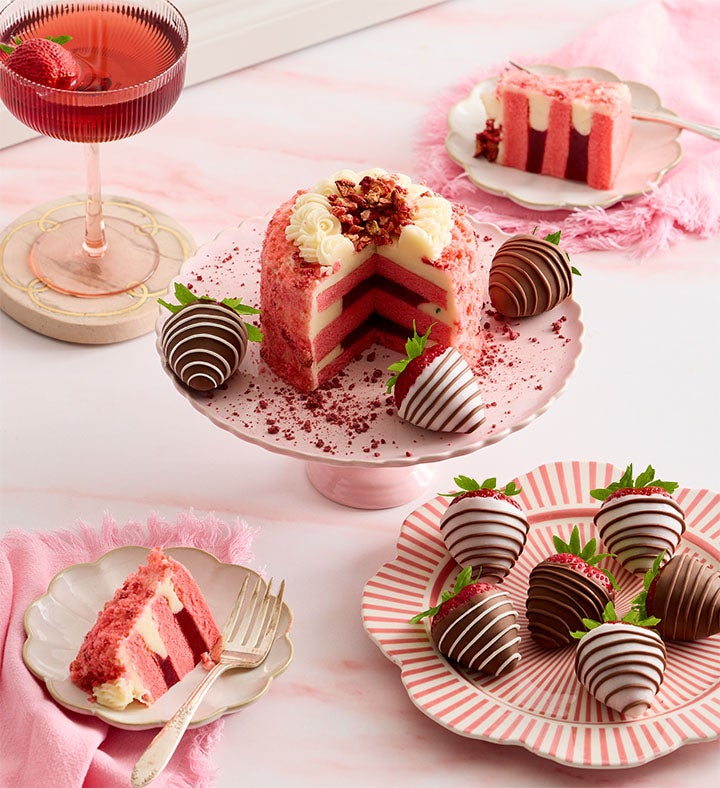 Strawberry Shortcake with Gourmet Drizzled Strawberries | 1800Flowers